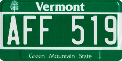 VT license plate AFF519