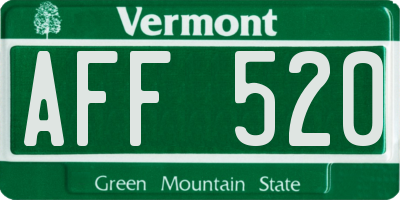 VT license plate AFF520