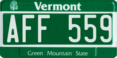 VT license plate AFF559