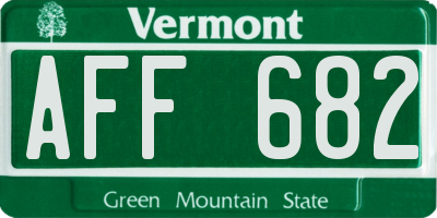 VT license plate AFF682