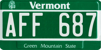 VT license plate AFF687