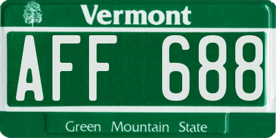 VT license plate AFF688