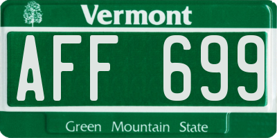 VT license plate AFF699