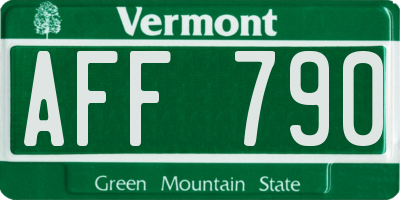 VT license plate AFF790