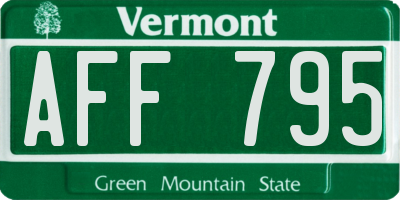 VT license plate AFF795