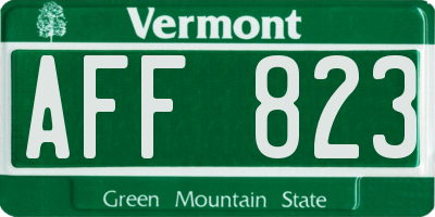 VT license plate AFF823