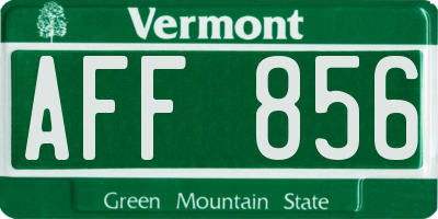 VT license plate AFF856