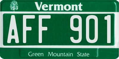 VT license plate AFF901