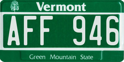 VT license plate AFF946