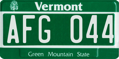 VT license plate AFG044