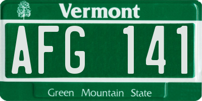 VT license plate AFG141