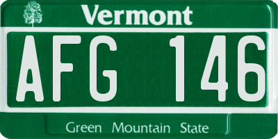 VT license plate AFG146