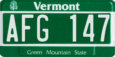 VT license plate AFG147