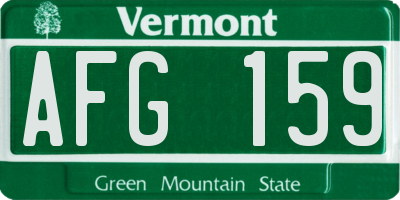 VT license plate AFG159