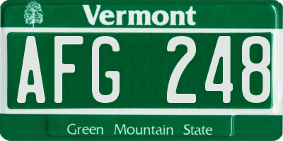 VT license plate AFG248