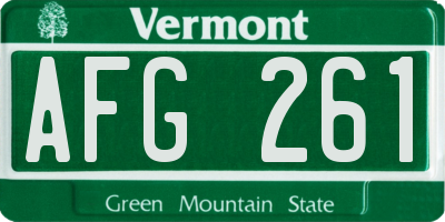 VT license plate AFG261