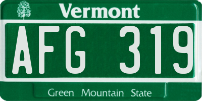 VT license plate AFG319