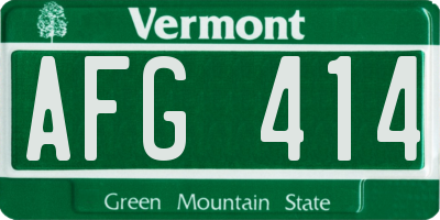 VT license plate AFG414