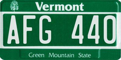 VT license plate AFG440