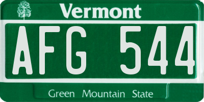 VT license plate AFG544