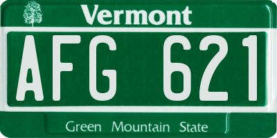 VT license plate AFG621