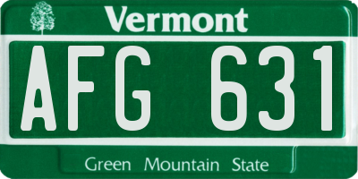 VT license plate AFG631