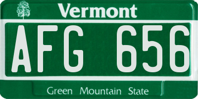 VT license plate AFG656