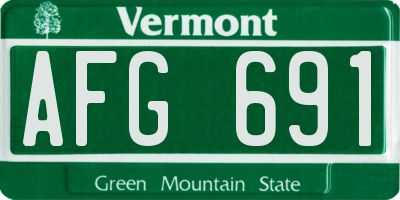 VT license plate AFG691