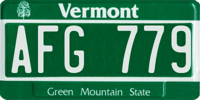 VT license plate AFG779