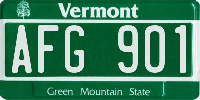 VT license plate AFG901