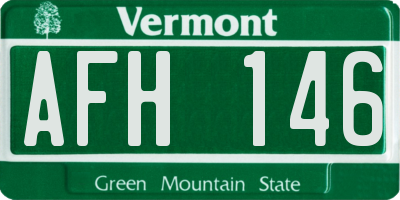 VT license plate AFH146
