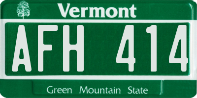 VT license plate AFH414