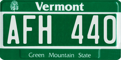 VT license plate AFH440