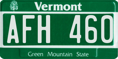 VT license plate AFH460