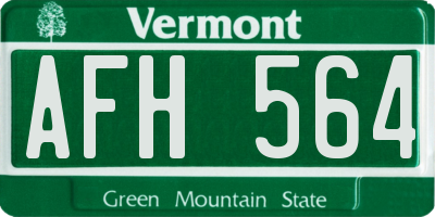 VT license plate AFH564