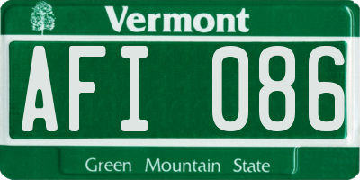 VT license plate AFI086