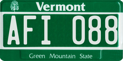 VT license plate AFI088