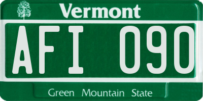 VT license plate AFI090