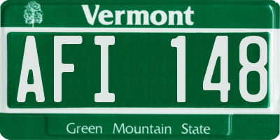 VT license plate AFI148