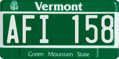 VT license plate AFI158