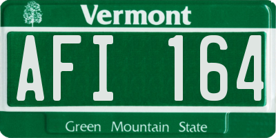 VT license plate AFI164