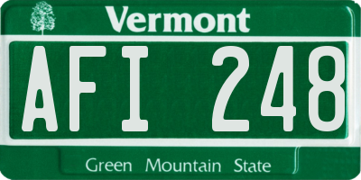 VT license plate AFI248