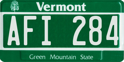 VT license plate AFI284