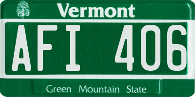 VT license plate AFI406