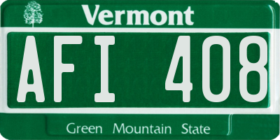 VT license plate AFI408