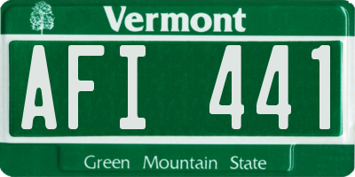 VT license plate AFI441