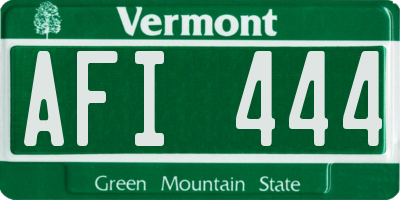 VT license plate AFI444