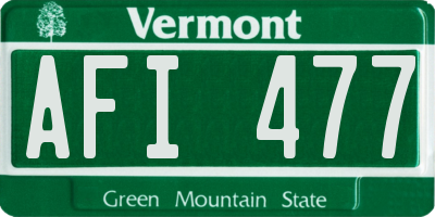 VT license plate AFI477