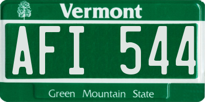 VT license plate AFI544