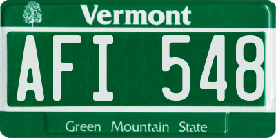 VT license plate AFI548
